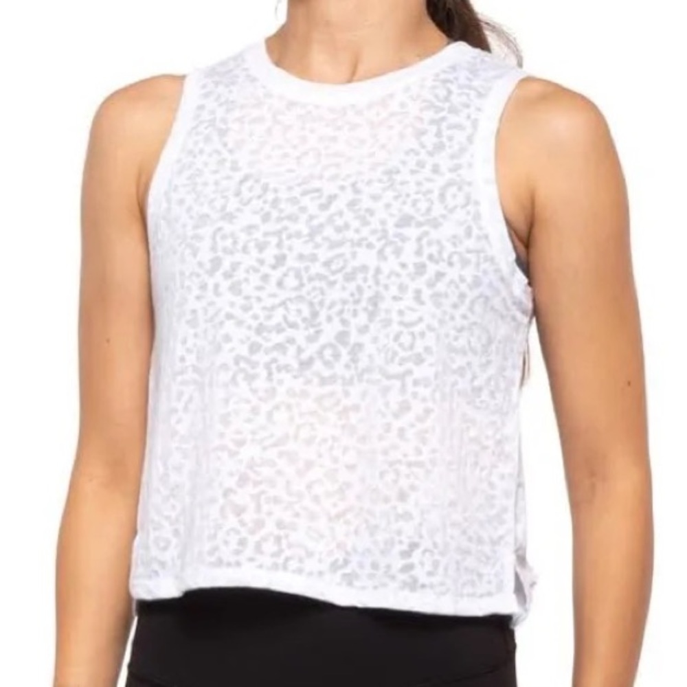 NWT Evolution and Creation Leopard burnout workout tank top